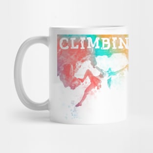 Climbing Girl Watercolor Mug